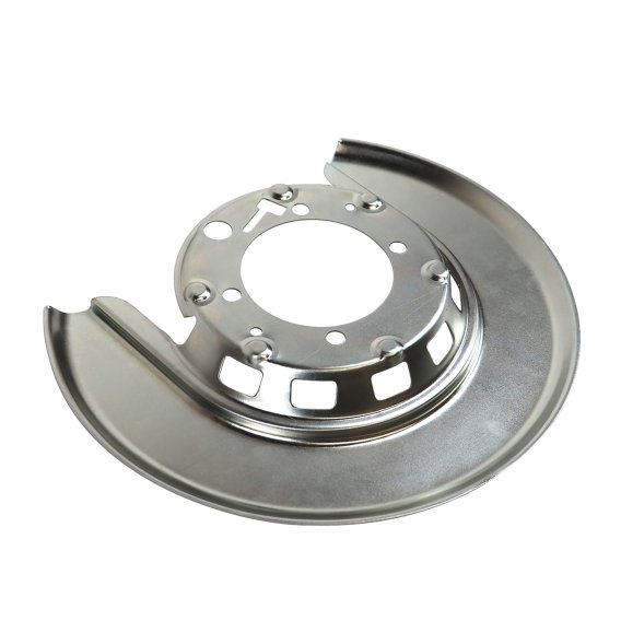1965-75 Corvette Left Rear Backing Plate, Silver 1965-75 Corvette Left Rear Backing Plate, Silver