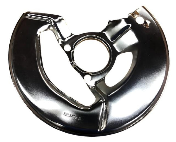 1969-75 Corvette Right Front GM Backing Plate Rotor Dust Shield, Silver 1969-75 Corvette Right Front GM Backing Plate Rotor Dust Shield, Silver