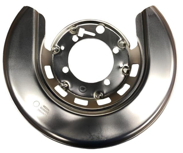 1969-75 Corvette Left Rear GM Backing Plate Rotor Dust Shield, Silver 1969-75 Corvette Left Rear GM Backing Plate Rotor Dust Shield, Silver