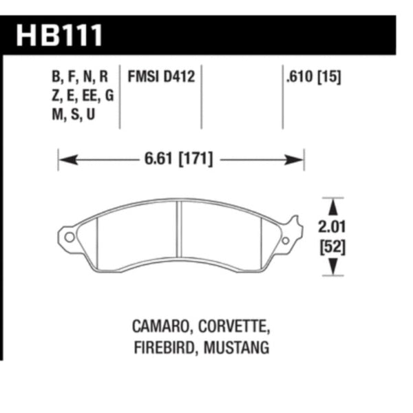 1984-96 Hawk Performance Ceramic Brake Pads 1984-96 Hawk Performance Ceramic Brake Pads