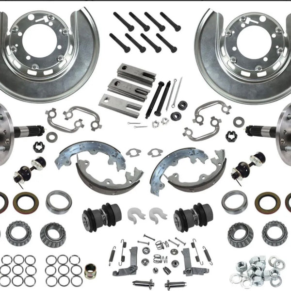 1965-75 Corvette Rear Trailing Arm/Parking Brake Rebuild Kit W/New USA Spindles