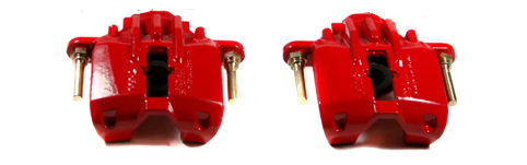 2005-13 Corvette Rear Caliper Pair, Powder Coated Red