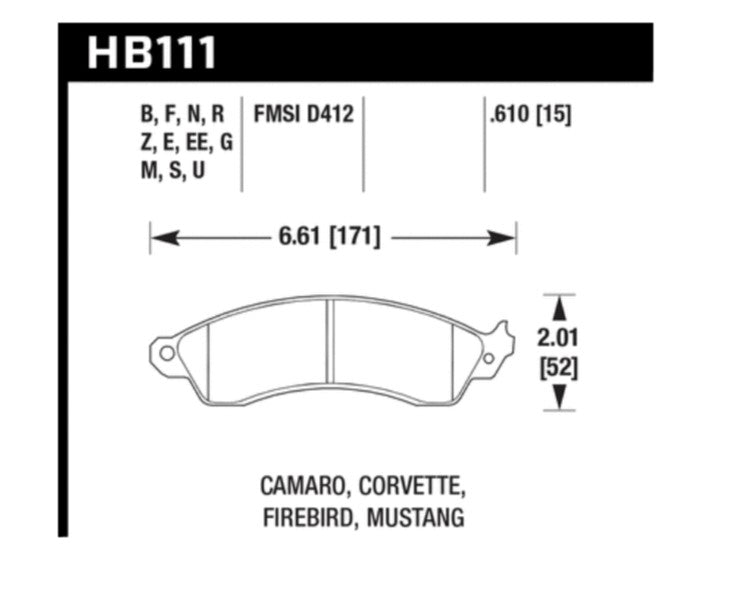 198496 Hawk HPS Brake Pads Muskegon Brake & Tire
