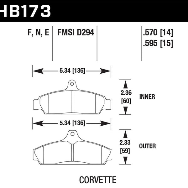 198496 Hawk HPS Brake Pads Muskegon Brake & Tire